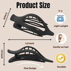 8 Pack Flat Hair Clips For Women matte No Crease Flat Claw Clips  Large Strong H