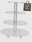 Large 4 Tier Cupcake Stand acrylic Round Cake Stand Dessert Tower Tea Party 1pc 