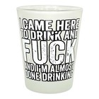 I Came Here To Drink And I m Almost Done Drinking- Funny Shot Glasses  set Of 2 