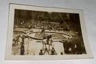 Rare Antique Vintage American Patriotic Show Under Circus Tent Snapshot Photo 