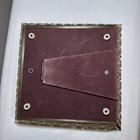 Vtg Hollywood Regency Filigree Gold Metal Footed Mirror Square Vanity Tray