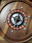 Antique Wood Roulette Set With Wooden Box