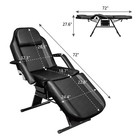 Adjustable Beauty Table Salon Spa Massage Bed Tattoo Chair With Tray Black