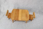 Strombecker Doll Furniture Dining Room Set Table Chairs Leaf Vintage 94802