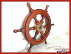 18  Brass Nautical Boat Ship Wheel Brown Wooden Steering Wheel Wall D  cor Gift