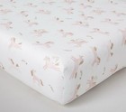 Pottery Barn Kids Crib Sheet  Mila Metallic Unicorn  Blush