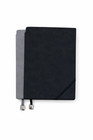Set Of 2 Gray And Black Leather Notebook Journal    Classic   Professional Design 