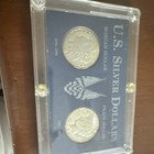 U s   1 Silver Dollars Morgan   Peace 2-coin Set Business Strike P In Holder