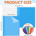 24 Pack Plastic Report Covers With 3 Prongs Presentation Folders Bulk  100 Sheet