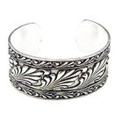 Handmade Vintage Sterling Silver Cuff Bangle     Adjustable 925 Silver Bracelet