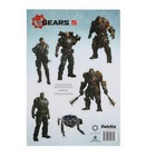 Gears Of War 5 Fridge Magnet Stickers   6 Character Designs   7 X 10 Sheet