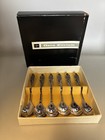 Six Vintage Gero Zilvium Dutch Silverplate Demitasse Spoons In Orig Box