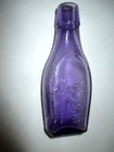 Vintage Antique  Purple Amethyst 5 5  Yacht Club Salad Dressing Bottle  508 Used