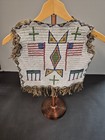 Sioux Child s Beaded Hide Vest With American Flags