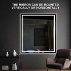 Led Bathroom Mirror With Lights  Anti-fog  Dimmable  Lighted Bathroom Vanity    