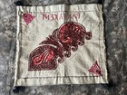Vtg  Panjakent Uzbek Embroidery Suzani Beaded Wall Hanging 17x17 Inches Cotton