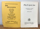 Vtg 1969 Play It Again Sam Samuel French Woody Allen Romantic Comedy Script Book