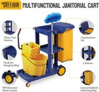 500 Janitorial Capacit Cart  3-shelf Commercial Tuffiom Cleaning Lbs Traditional