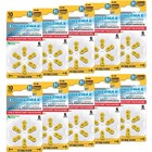 60 Count Size 10 Hearing Aid Batteries - Long-lasting  Easy Change Yellow Tabs