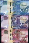 Kenya Set 3 Pcs 50 100 200 Shillings 2019 P 52 53 54 Unc