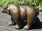 Vintage Brass  Bronze Bear Figurine Approximate H 1 5    L 2 75   
