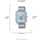 Casio Analog Mtp-m305d-2av Moonphase Quartz Men s Watch Stainless Steel