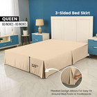 Queen Bed Skirt - Soft Quadruple Pleated Ruffle - Easy Fit With 16 Inch Tailored
