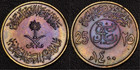  8  Coin Saudi Arabia Rainbow Toned Coin Lot