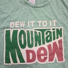 Vintage Mountain Dew Logo Tee - Mens Green 90s Xl T-shirt - Retro Y2k