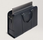 New With Tags - Carl Friedrik Palissy Leather Navy Briefcase  Fast Free Shipping