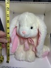Vintage Russ Berrie Karat White pink Bunny Rabbit Plush Stuffed Animal 12  Nwot
