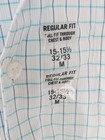 Van Heusen Dress Shirt Men s M 15-15 5 32 33 Blue Check Stain Shield Stretch
