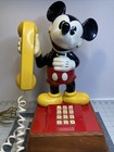 Vintage Disney Mickey Mouse Standing Telephone Push Button Landline Untested