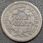 1849 Copper Braided Hair Large Cent - Ships Free 