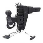Adjustable Trailer Hitch 2  Receiver 6  Drop Hitch Tri-ball Mount With Hook