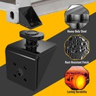 Full Bevel Shipping Container Anchors - Heavy Duty Steel Side Twist Black