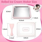 Lewtemi Rolled Ice Cream Maker Instant 10 24  L X 8 27  W X 1 57  H  Pink