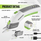 Workpro 4v Cordless Electric Scissors 10000rpm With 2 Blades Shears Cutting Tool