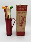 Vintage 50 s 19th Hole Golf Bag Caddy Clubs Bottle Opener Corkscrew Mcm Man Cave