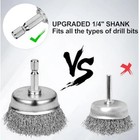 6pcs Professional Carbon Steel Wire Wheel Brush For Drill - Cleaning Rust Attach