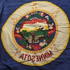 Vintage Bull Dog Brand Minnesota State Flag 4x6 Ft Cotton Bunting Made In Usa