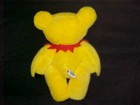 12  Yellow Jointed Grateful Dead Plush Stuffed Bear 1990 Liquid Blue Rare 