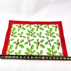 Dii For The Home Christmas Placemat Green Red   White With Holly Berries