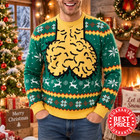 Funny Christmas Ugly Sweater Crewneck Pullover Holiday Party Gift Festive Winter