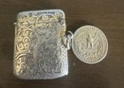 Engraved Match Safe Vesta Case Sterling Silver 1920