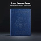 Leather Passport Holder Vaccination Card Wallet Blocking Cover Protector Slim