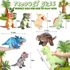 Leitee 8 Pcs Dinosaur Stuffed Animal Set Plush Toys Bulk Soft   