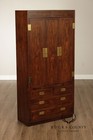 Henredon  scene One  Campaign Style Bedroom Armoire Cabinet