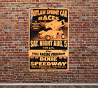 Vintage Dixie Speedway Georgia Racing Poster  Rare Outlaw Sprint Car Race Sign