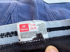 Vintage Hanes Boys Boxer Briefs S ch 28-30 Cotton Grey Band Black Blue 2 Pairs 